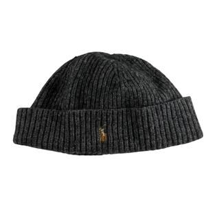 Polo Ralph Lauren Boys' Knit Beanie Hat - Gray Embroidered Pony